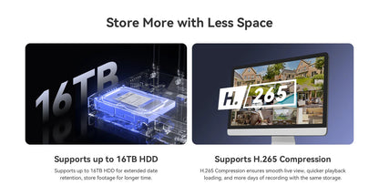 IMOU 10/18CH Wireless NVR – Dual-Band 2.4/5GHz Wi-Fi Network Security System, Metal Shell