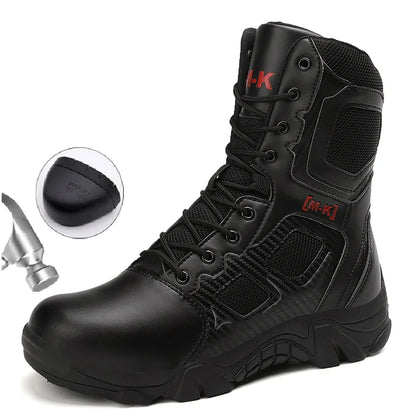 Outdoor Waterproof Safety Shoes – Steel Toe Cap Men's Work Boots, Anti-Smashing, Size 47