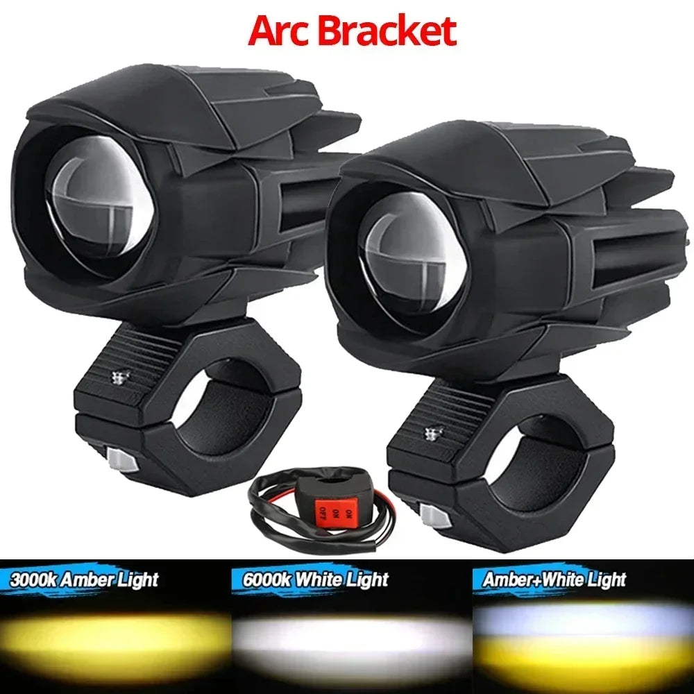 200W LED Motorcycle Spotlight – Fog & Auxiliary Headlights for Off-Road, UTV, Truck, 12V/24V
