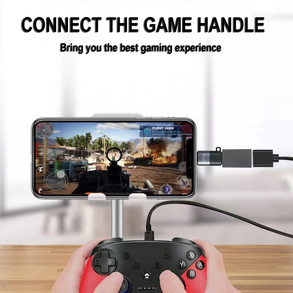 USB Type-C to Lightning OTG Adapter 8-Pin for iPhone 14/13/12/11 Pro & iPad – Type-C Audio & Microphone Connector