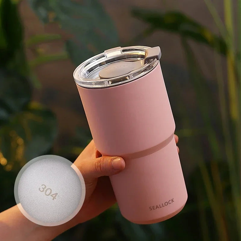 304 Stainless Steel Thermos Cup – Double-Layer Insulated Large Capacity Portable Travel Mug for Coffee & Water, Office Use