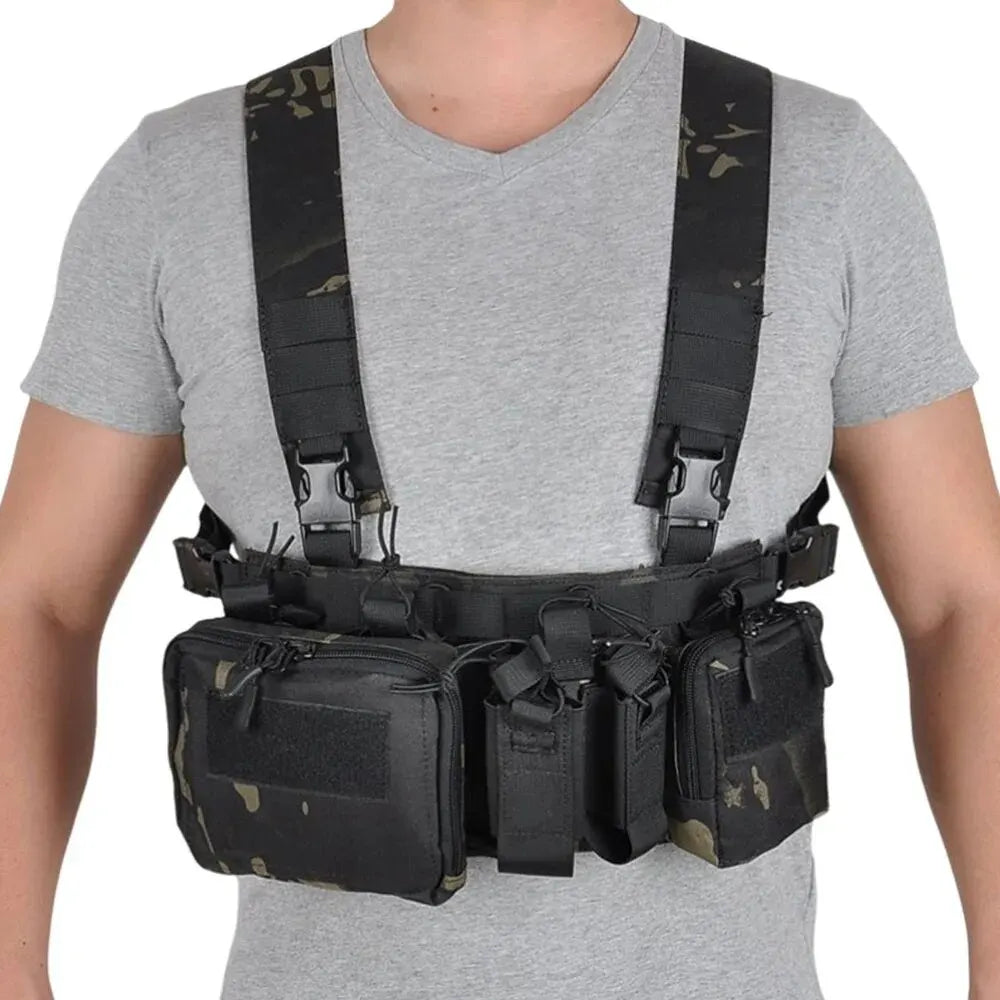 Tactical Vest CS Match – Wargame Military Nylon Chest Rig Vest for Airsoft, Hunting & Outdoor Camping Gear Accessories