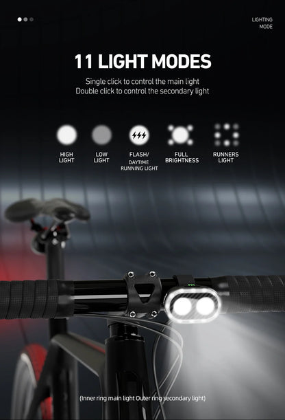 CYCLAMI CY300T Smart Bicycle Brake Sensing Light — Waterproof Front & Rear MTB Road Bike Light Accessory