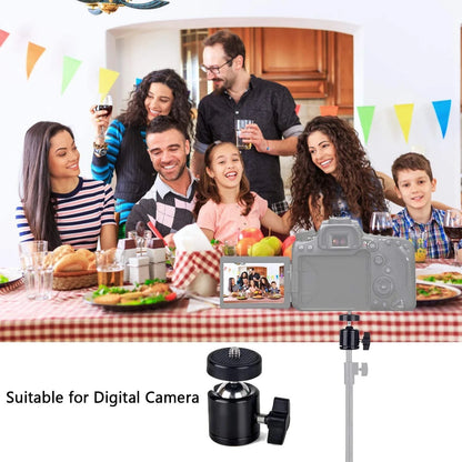 1/4" Ball Head Screw Tripod Mount - 360° Rotating Base Adapter for DSLR Camera, Tripod, Monopod & Camcorder