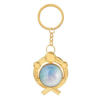 Genshin Impact Venti Eye Keychain 1:1 – Luminous Anime Cosplay Key Ring Backpack Pendant Gaming Accessories Gift