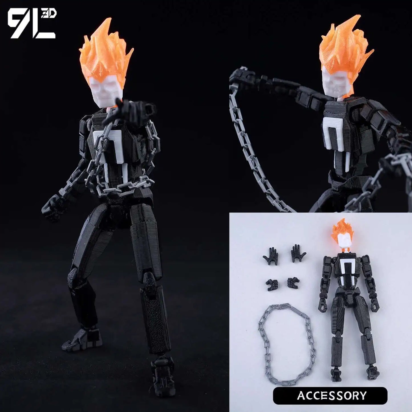 9L3D Lucky13 T13 Action Figures — 3D Printed Deadpool, Wolverine, Batman, Spider-Man & Venom Anime Model Toys, Collectible Gift