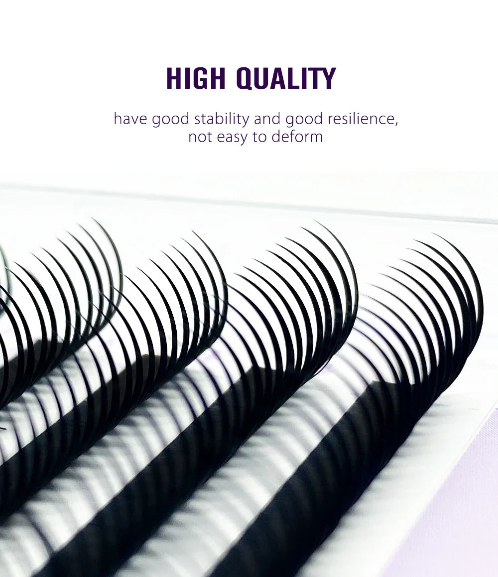 NATUHANA 0.07mm Wet Eyelash Extensions – Manga Wispy Spikes & Premade Fans for Cosplay & Volume