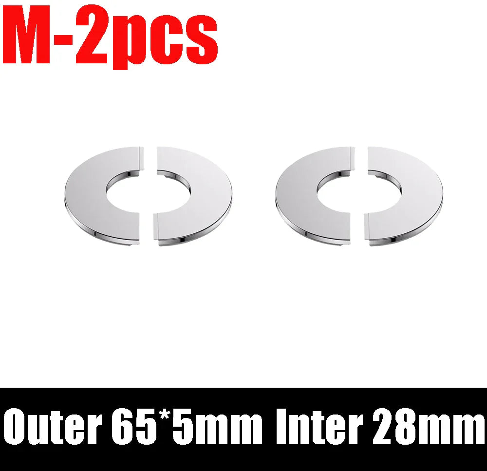4/1Pcs Stainless Steel Faucet Decorative Cover – Self-Adhesive Shower Pipe Wall Trim for Bathroom & Kitchen Faucet Accessories