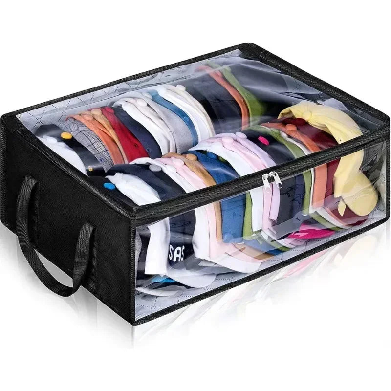 Collapsible Baseball Cap Storage Box - Large Capacity Multifunctional Hat Bag, Holds 40 Hats, Ideal for Dormitory and Bedroom