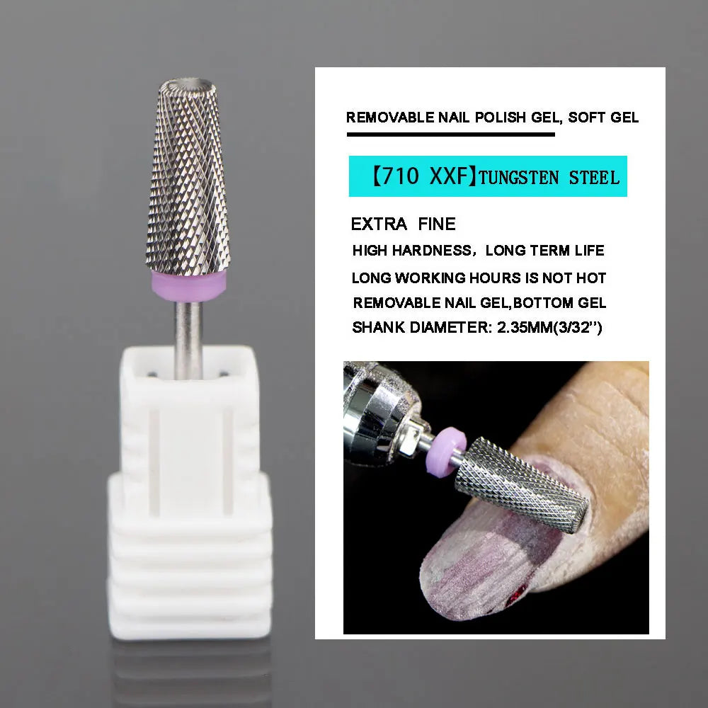 2023 NEW Tungsten Steel Nail Drill Bits - Milling Cutter for Gel Removal, Diamond Drill Bits for Dead Skin & Burrs