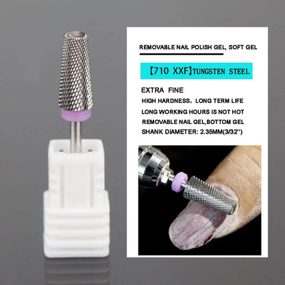 2023 NEW Tungsten Steel Nail Drill Bits - Milling Cutter for Gel Removal, Diamond Drill Bits for Dead Skin & Burrs