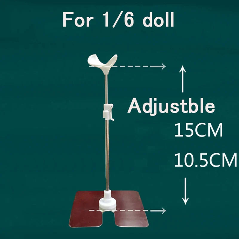 Adjustable Stainless Steel Doll Stand — 1/3, 1/4, 1/6 Universal Display Holder for BJD Dolls