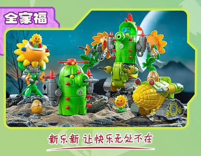 2025 Plants vs. Zombies Action Figure Set – Robot Sunflower, Cactus & Corn PVC Deformation Toys for Kids Gift