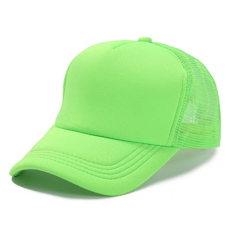 Custom Logo Mesh Trucker Cap - 5 Panel Snapback Baseball Hat for Men & Women Summer Sports Sun Hat