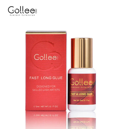 Gollee 0.5–1s Fast-Drying Eyelash Extension Glue – No Odor, No Irritation Adhesive for Lash Extensions, Professional Makeup Supplies
