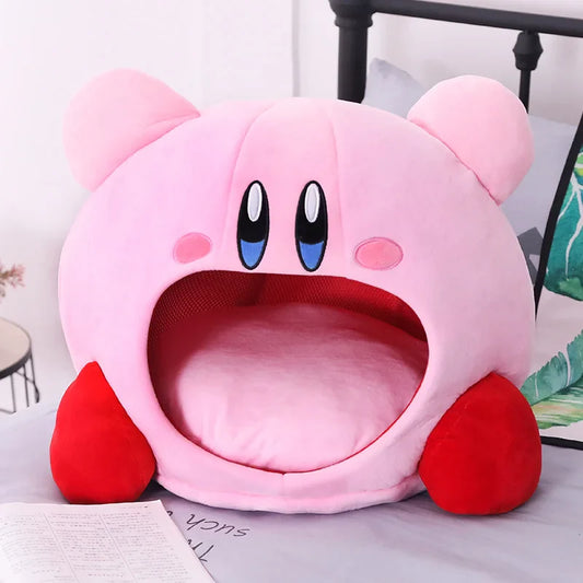Anime Games Kirby Plush Doll – Soft Nap Pillow, Kawaii Pet Cat Nest & Stuffed Toy Bed, Cute Gift for Kids