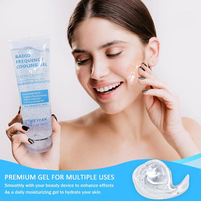 Conductive Microcurrent Facial Gel — Hydrating Primer with Hyaluronic Acid & Ceramide NP, Fragrance-Free RF Gel