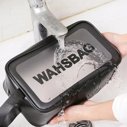 Waterproof PVC Travel Toiletry Bag – Transparent Zipper Makeup Organizer Case for Women
