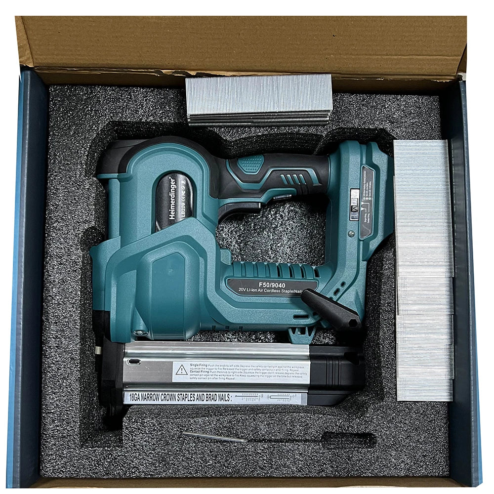 Cordless 18GA Nail & Staple Gun — 2-in-1 Nailer/Stapler, Makita Battery Compatible, 2 Modes, 500 Nails & Staples (Battery Not Included)