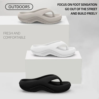 Women’s EVA Thick Heel Sandals – Anti-Slip Odor-Resistant Summer Flip Flops & Outdoor Comfortable Slippers