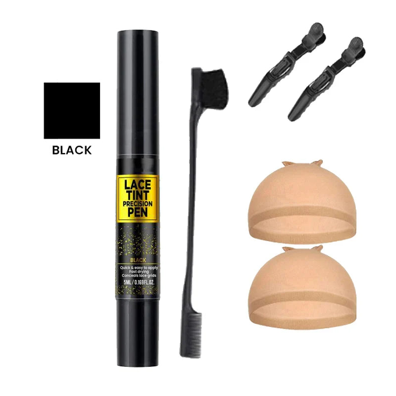 Tinted Lace Precision Parting Pen | Wig Lace Tint with Brush Applicator, Easy to Use & Long-Lasting Formula