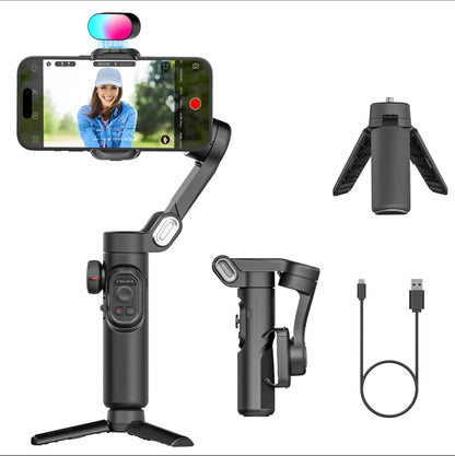 AOCHUAN 3-Axis Handheld Gimbal Stabilizer – SmartXE for iPhone & Android, AI Face Tracking for TikTok & Vlog Videos