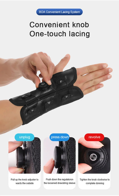 GOBYGO Knob Wrist Guard — Adjustable Tendon Sheath Brace with Removable Steel Plate for Comfort, Fixation & Compression Protection