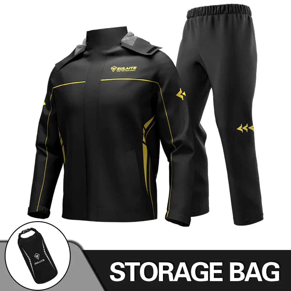 Motorcycle Raincoat Suit - Rainstorm Prevention Jacket & Pants, Camping, Hiking, Fishing, Moto Rain Gear for Riders