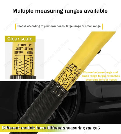 3/8” Bidirectional Torque Wrench — 5-60/19-110/10-140N·m Preset Tool for Bicycle, Motorcycle & Car Repair