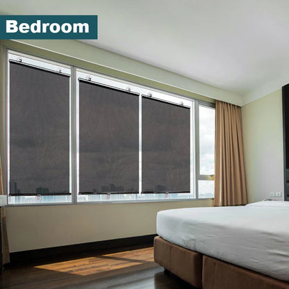 Universal Roller Blinds: Suction Cup Sunshade Blackout Curtain for Car, Bedroom, Kitchen, Office Window - Nail-Free Sun-Shading Curtains