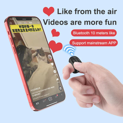 Wireless Bluetooth Selfie Remote Control Ring for Mobile Phones - Convenient Tiktok and Artifac Tool - Compatible with Xiaomi and Apple