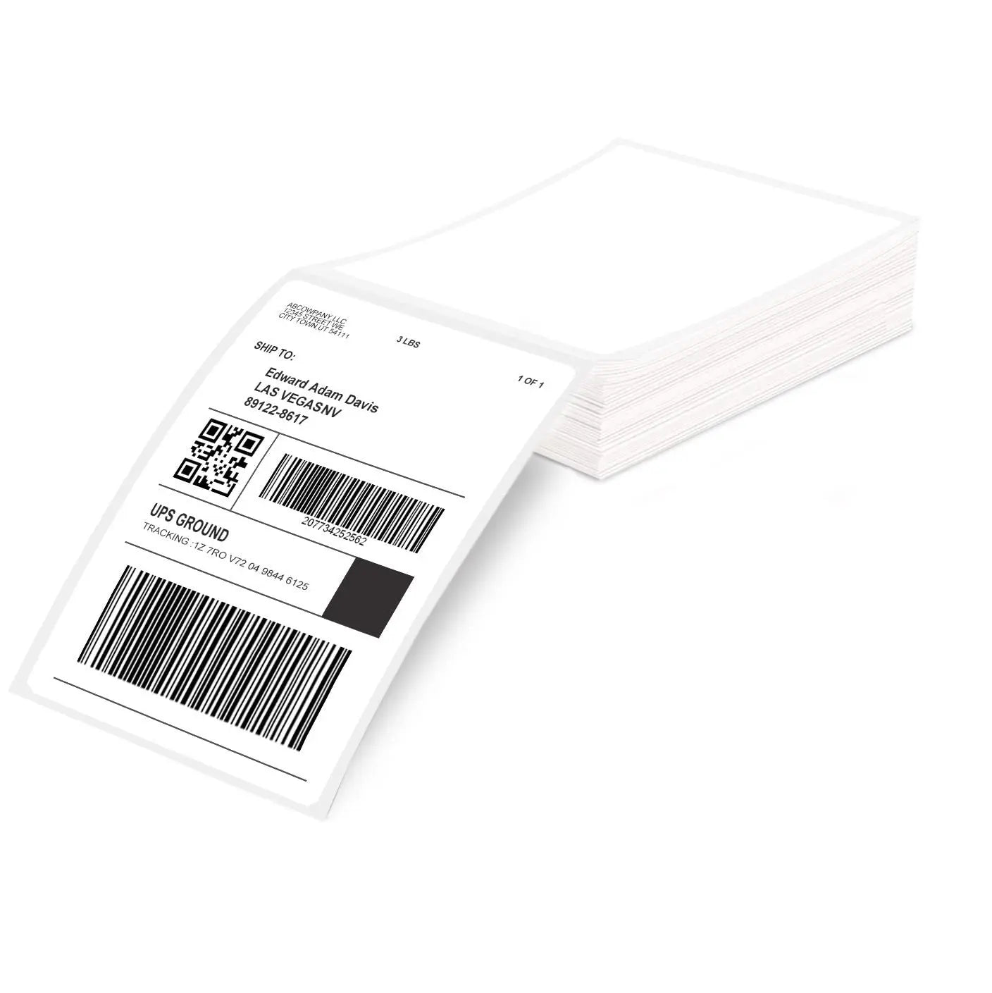 Phomemo 4x6 Thermal Shipping Labels – 500PCS Purple Fanfold Direct Thermal Labels, BPA-Free for Mailing Printer