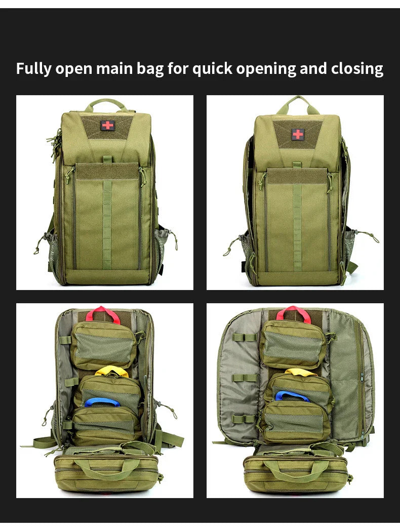 Tactical Outdoor Medical Backpack – Large Capacity Emergency & Camping Bag