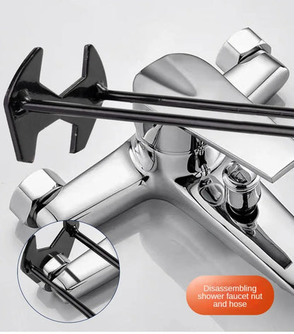 Household Plumbing Repair Tool Set – Flume Sink Wrench, Faucet Key & Hexagon Pipe Wrench (4-Claw Bathroom Tools)