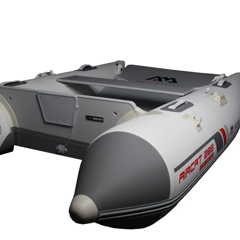 AQUA MARINA AIRCAT Inflatable Boat – Double Tube Catamaran Dinghy Raft with Drop Stitch Floor for Fishing & Water Sports
