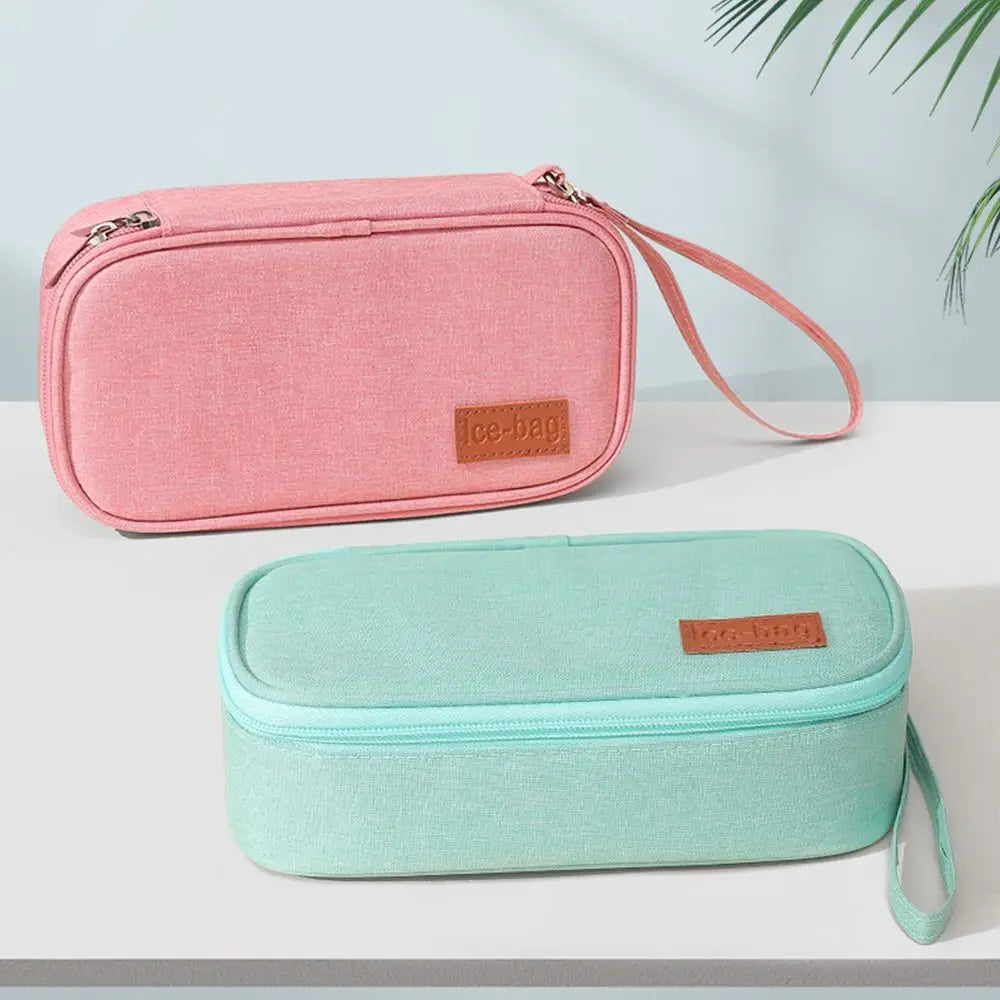 Candy Color Insulin Cooling Bag - Gel-Free Drug Freezer, Thermal Insulated Pill Protector for Diabetes, Portable Medical Cooler