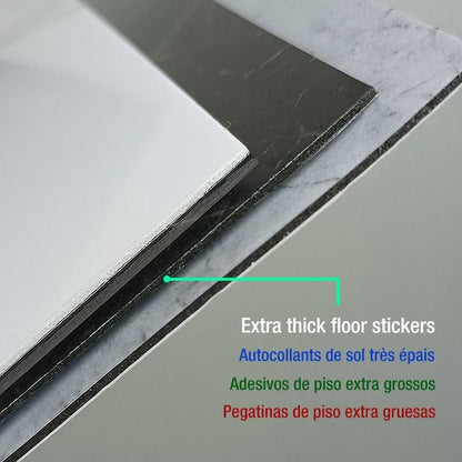 Marble Floor Tile Stickers - Waterproof Self-Adhesive PVC Home Decor