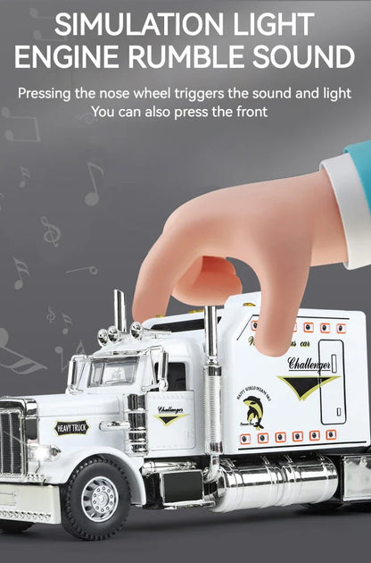 1:24 Scale Peterbilt 389 Tractor Trailer Toy – Lonestar Design Pre-Built Semi Truck with Realistic Functions for Kids
