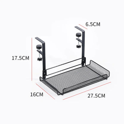 Under Desk Cable Management Tray – No Drill Steel Wire Organizer Rack, Desk Cable Storage Shelf for Clean Office & Home Setup