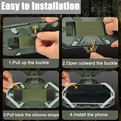 Tactical MOLLE Phone Holder – Folding Navigation Board for Airsoft, Hunting Vest & Cellphone Gear