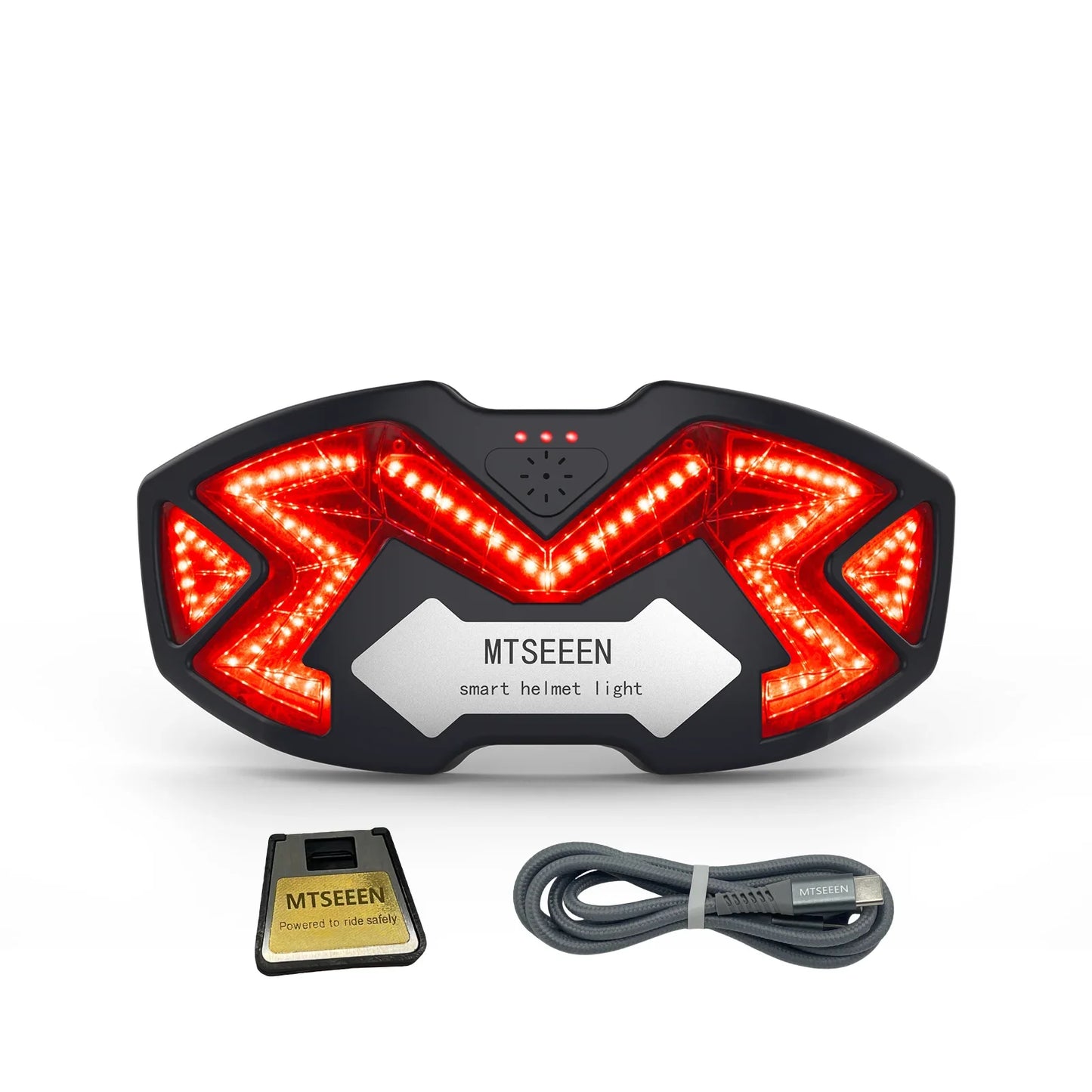 MTSEEEN Helmet Brake Light LED – Super Bright Safety Light with Bike Brake Sensor, Waterproof Design