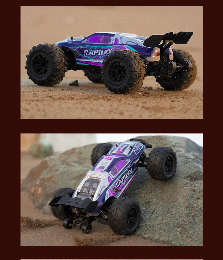 ZWN 1:16 4WD RC Monster Truck – 70KM/H High-Speed Drift Remote Control Car with LED for Kids, vs Wltoys 144001