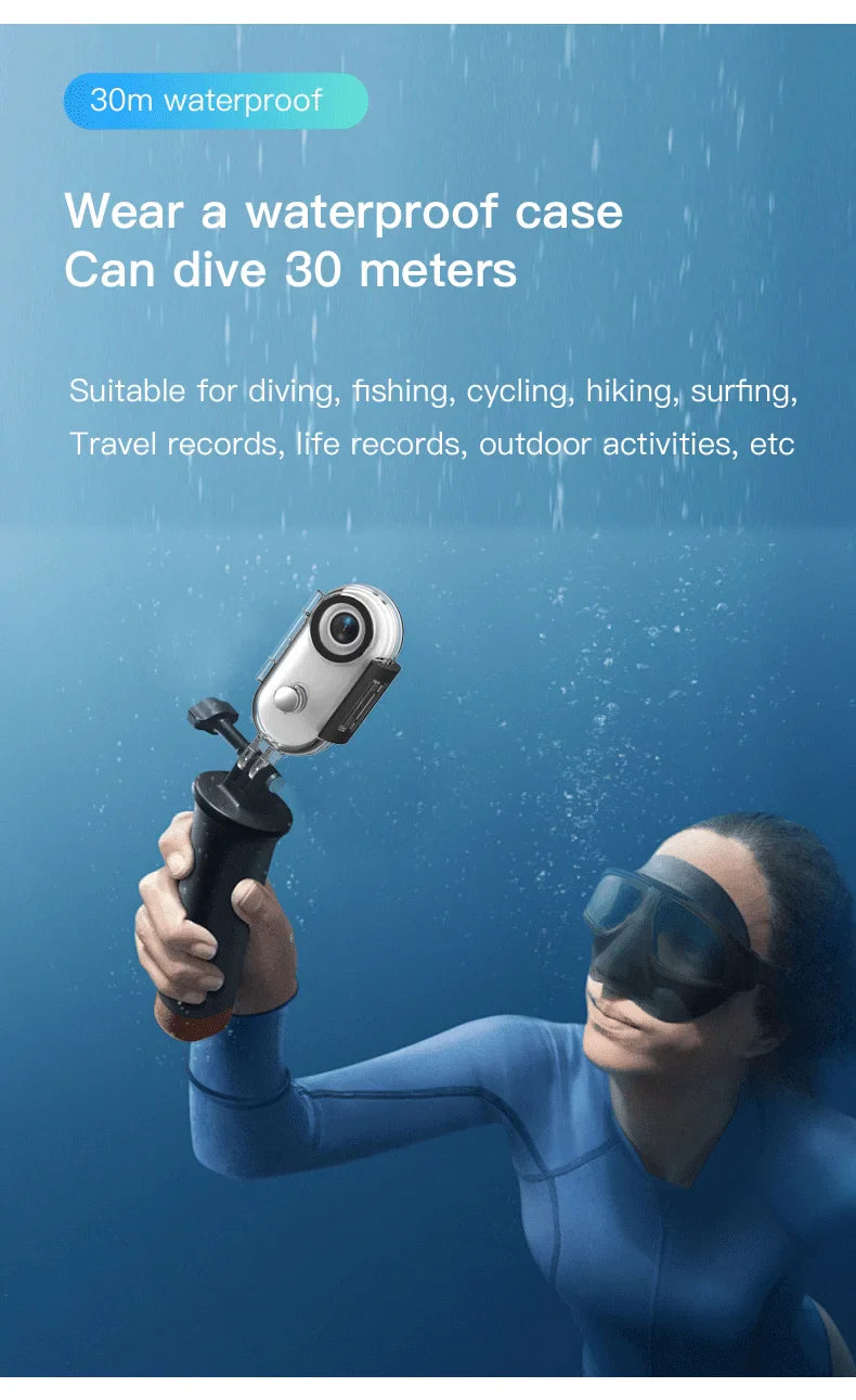 Pocket 4K Mini Magnetic Camera – Wearable Waterproof WiFi Cam for Cycling, Vlogging & Home Use