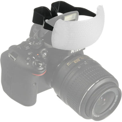 White Puffer Pop-Up Flash Soft Diffuser Dome – Compatible with Canon, Nikon, Pentax DSLR Speedlite Cameras