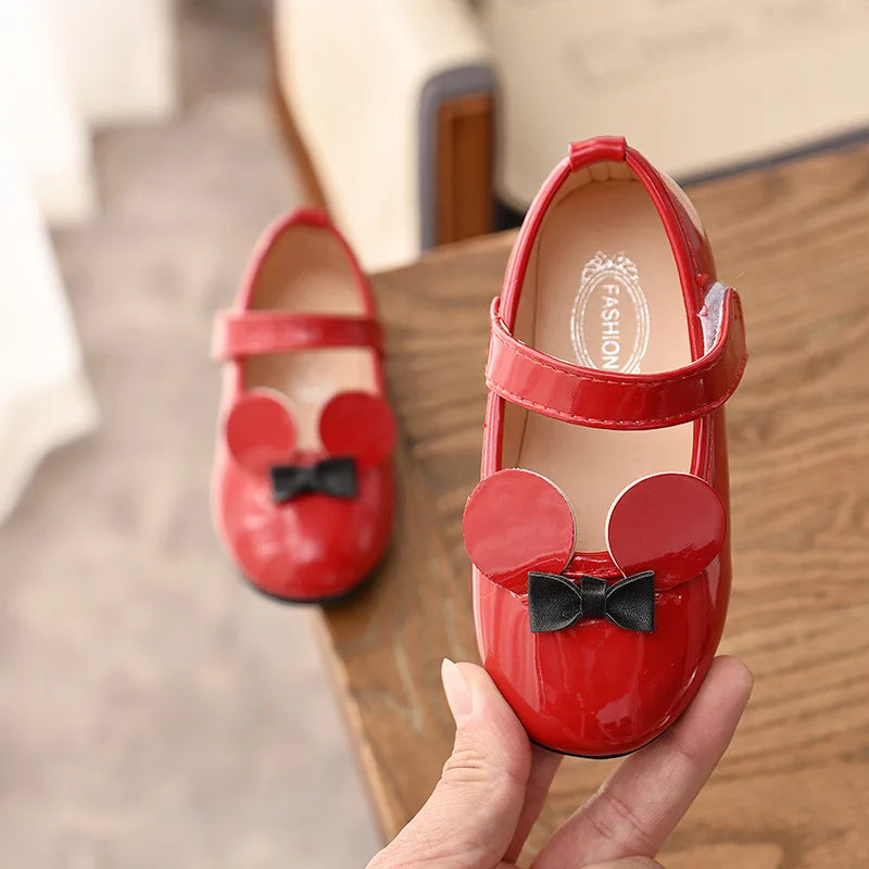 Baby Girls Patent Leather Flats - Soft PU Princess Shoes for Casual & Everyday Wear, Sizes 21-30