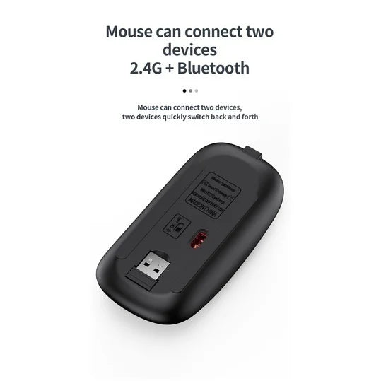 Jomaa Slim Bluetooth Rechargeable Keyboard and Mouse Set – 2.4G USB Wireless Combo for Laptop & Computer