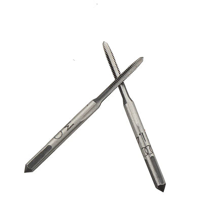 2pcs M1-M1.6 Mini Thread Tap Drill — Straight Flute Metric Screw Hole Tap for Eyeglasses Repair