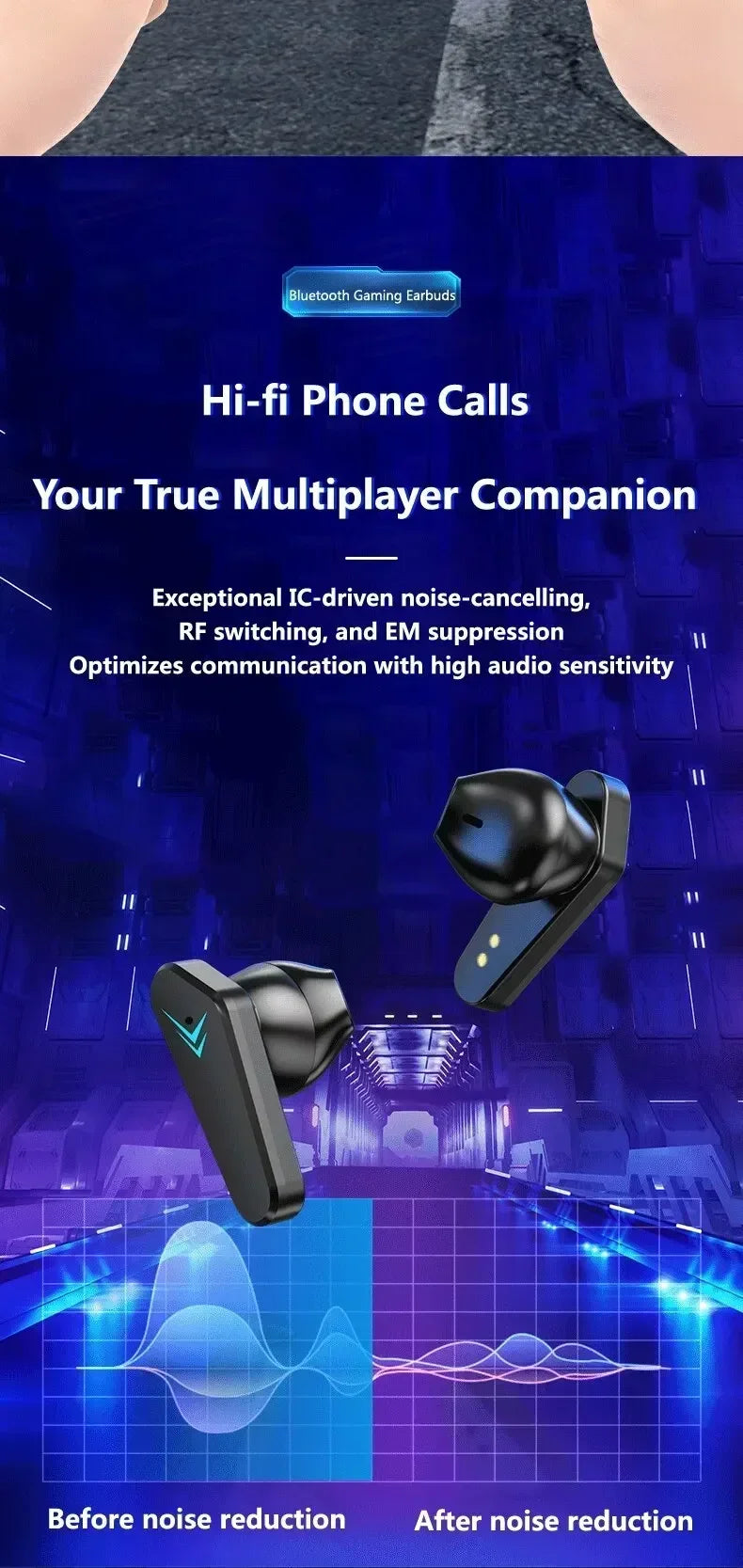X15 TWS Wireless Bluetooth Earphones – 65ms Low Latency Gaming Earbuds with Mic for Esports & Xiaomi Devices