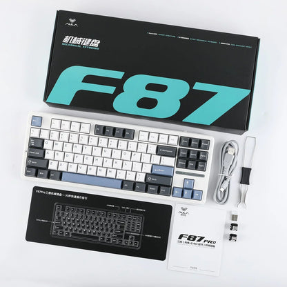 AULA F87 Pro 75% TKL Mechanical Gaming Keyboard – Wireless, Hot-Swap, RGB, Bluetooth, Gasket Mount, New 2024 Colors