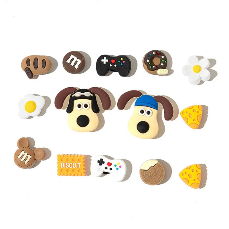 3D Shoe Charms Set – Cute Bear & Flower DIY Buckles for Slippers & Sandals, Girls’ Gift Accessories